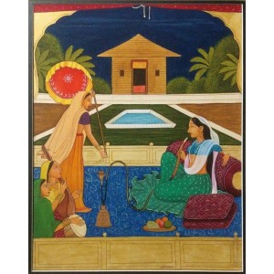 Syed A. Irfan, 10 x 14 Inch, Watercolor, Teawash & Gold on Wasli, AC-SAI-050 Syed A. Irfan, 10 x 14 Inch, Watercolor, Teawash & Gold on Wasli, AC-SAI-050